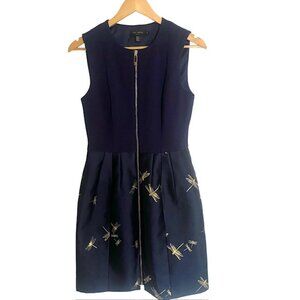 Ted Baker London Hartty Jacquard Dragonfly Dress Size 2